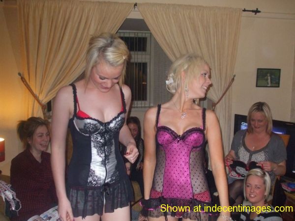 Girls trying out new sexy lingerie