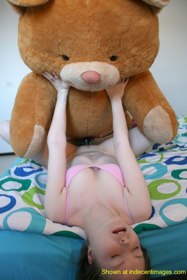 Fucking a teddy bear