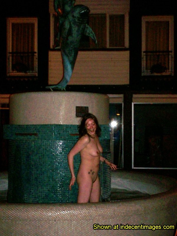 Naked woman in public