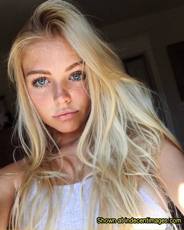 Blue-eyed blonde babe